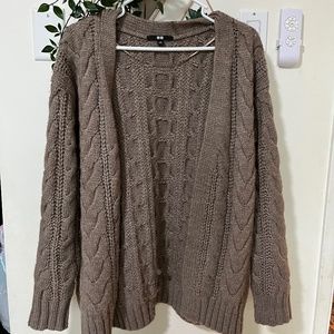 Uniqlo Tan Wool blend Cardigan - Small